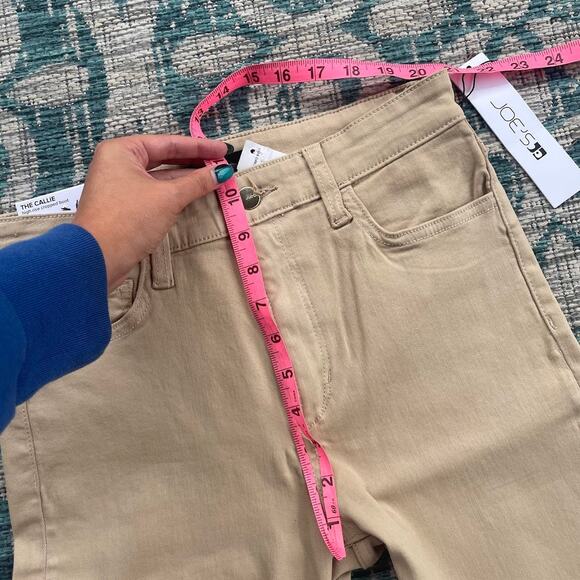 Joe's Jeans The Callie High Rise Cropped Bootcut Jeans Beige -‎ Size 28 - Picture 11 of 13